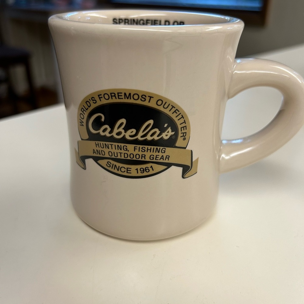 Cabela’s diner mug, cream tone Springfield, Oregon